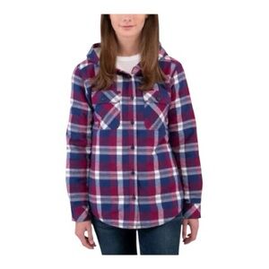 Boston Traders  sherpa-lined hooded flannel jacket S